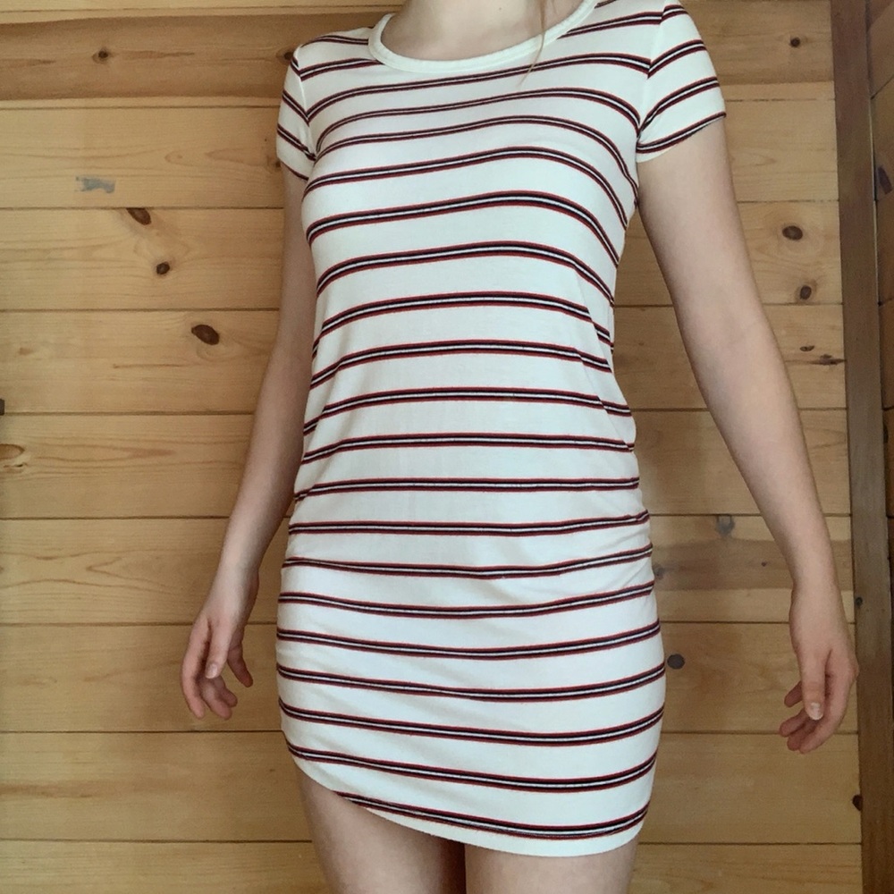 soft striped t shirt dress